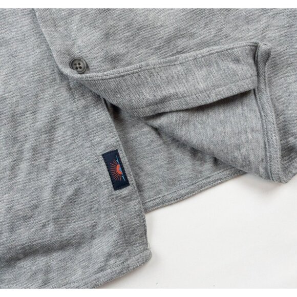 Faherty Thompson Pique Button Down Shirt Men's Small Gray Long Sleeve MXF2207 - Picture 7 of 13